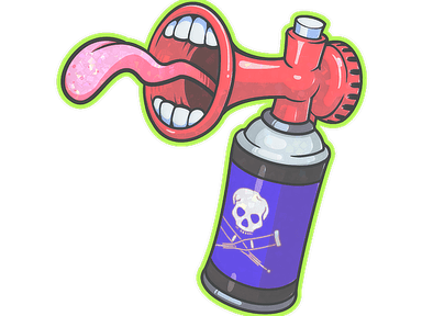 Sticker Slab | Airhorn (Glitter)