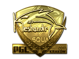 Sticker Slab | keshandr (Gold) | Krakow 2017