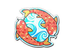 Sticker Slab | Twin Koi