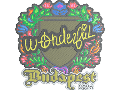 Sticker Slab | w0nderful (Embroidered) | Budapest 2025