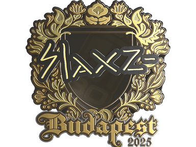 Sticker Slab | slaxz- (Gold) | Budapest 2025