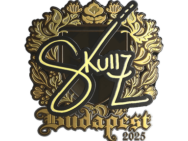 Sticker Slab | skullz (Gold) | Budapest 2025