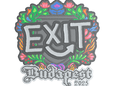 Sticker Slab | exit (Embroidered) | Budapest 2025