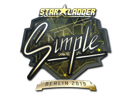 Sticker Slab | s1mple (Gold) | Berlin 2019