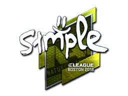 Sticker Slab | s1mple (Foil) | Boston 2018