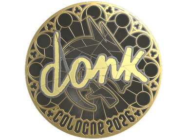 Sticker | donk (Gold) | Cologne 2026