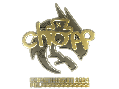 Sticker Slab | chopper (Gold) | Copenhagen 2024