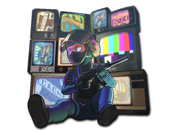 Sticker Slab | TV Installation (Lenticular)