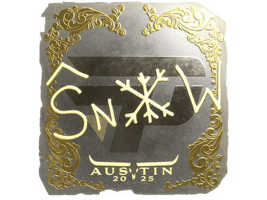 Sticker Slab | snow (Gold) | Austin 2025