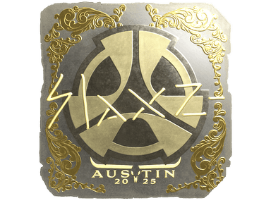 Sticker Slab | slaxz- (Gold) | Austin 2025