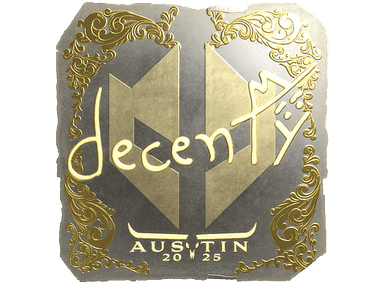 Sticker Slab | decenty (Gold) | Austin 2025