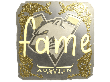 Sticker Slab | fame (Gold) | Austin 2025