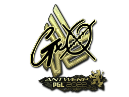 Sticker Slab | gxx- (Gold) | Antwerp 2022