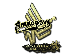 Sticker Slab | sinnopsyy (Gold) | Antwerp 2022