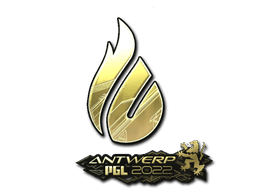 Sticker Slab | Copenhagen Flames (Gold) | Antwerp 2022