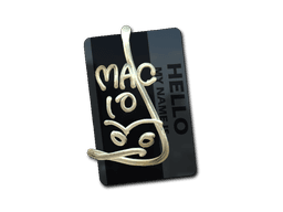 Sticker Slab | Hello MAC-10 (Gold)