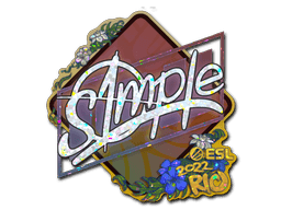 Sticker Slab | s1mple (Glitter) | Rio 2022