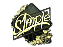 Sticker Slab | s1mple (Gold) | Rio 2022