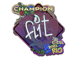 Sticker Slab | FL1T (Glitter, Champion) | Rio 2022