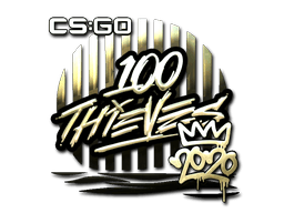 Sticker Slab | 100 Thieves (Gold) | 2020 RMR