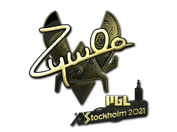 Sticker Slab | ZywOo (Gold) | Stockholm 2021