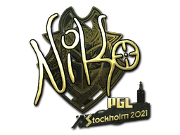 Sticker Slab | NiKo (Gold) | Stockholm 2021