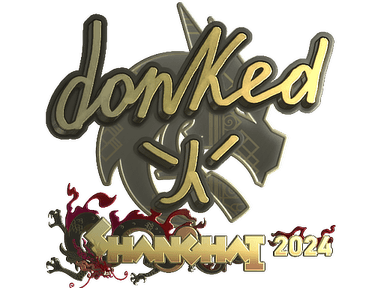 Sticker Slab | donk (Gold) | Shanghai 2024