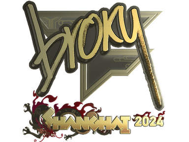 Sticker Slab | broky (Gold) | Shanghai 2024
